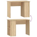 vidaXL Bureau chêne sonoma 100x55x75 cm bois d'ingénierie