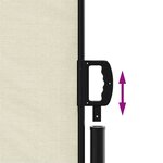 vidaXL Auvent latéral rétractable crème 160x500 cm