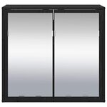 vidaXL Armoire Miroir de Salle de Bain Chêne noir 65 x 20 x 60 cm