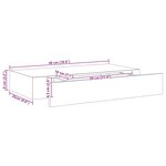 vidaXL Étagère murale flottante avec tiroir Noir 48x25x8 cm