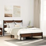 vidaXL Cadre de lit sans matelas chêne marron 120x190 cm