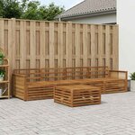 vidaXL Ensemble de canapés d'extérieur 5 pc Naturel