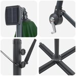 vidaXL Parasol banane à mât déporté Vert 294 x 294 x 248 cm