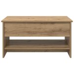 vidaXL Table basse chêne artisanal 80 x 50.5 x 41.5 cm