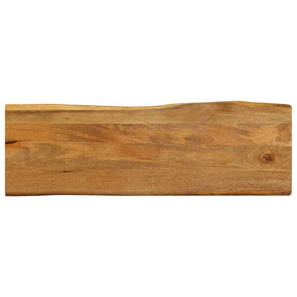 vidaXL Dessus de table 110x40x2 5 cm bord vivant bois massif manguier