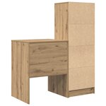 vidaXL Bureau avec rangement Chêne stylé Bois d'ingénierie