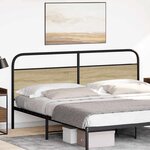 vidaXL Tête de lit chêne sonoma 180 cm acier et bois d'ingénierie
