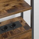 vidaXL Tête de lit avec étagère Chêne fumé 135 cm Bois d'ingénierie