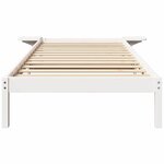 vidaXL Cadre de lit Blanc 75 x 190 cm Pin massif