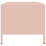 vidaXL Table basse rose 68 5x50x43 5 cm acier laminé à froid