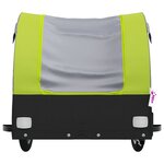 vidaXL Remorque de vélo noir et vert 45 kg fer