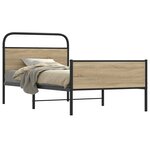 vidaXL Cadre de lit sans matelas 107x203 cm chêne sonoma
