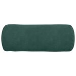 vidaXL Coussins d'accent 2 Pièces Vert foncé Ø 15 x 40 cm