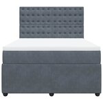 vidaXL Sommier à lattes de lit et matelas Gris foncé 140x190cm Velours