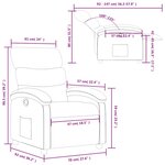 vidaXL Fauteuil inclinable Gris clair Tissu