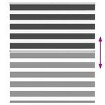 vidaXL Store zèbre noir 135x100 cm largeur du tissu 130 9 cm polyester