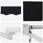 vidaXL Auvent rétractable électrique Noir 3 5 x 2 5 m