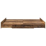 vidaXL Cadre de lit avec rangement Bois ancien 135 x 190 cm