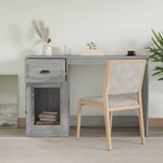 vidaXL Bureau avec tiroir sonoma gris 115x50x75 cm bois d'ingénierie
