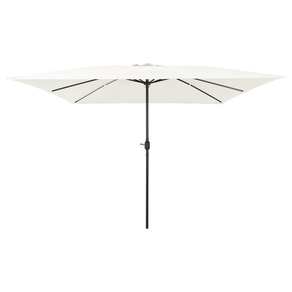 Parasol de jardin carré vidaXL 295x245 cm Blanc Sable