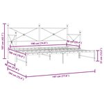 vidaXL Lit de jour et lit gigogne sans matelas noir 90x190 cm acier