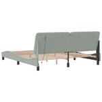 vidaXL Cadre de lit avec LED sans matelas gris clair 180x200cm velours
