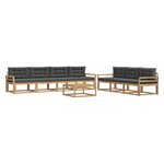 vidaXL Ensemble de canapés d'extérieur 7 pc Blanc et anthracite