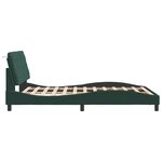 vidaXL Cadre de lit avec lumières LED vert foncé 140x200 cm velours