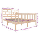 vidaXL Cadre de lit sans matelas bois de pin massif