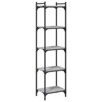 vidaXL Bibliothèque à 5 niveaux sonoma gris 40x30x154 cm