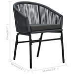 vidaXL Chaises de jardin lot de 2 Anthracite Rotin PE
