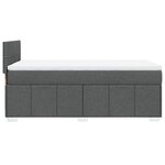 vidaXL Sommier à lattes de lit avec matelas Gris foncé 100x200cm Tissu