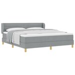 Lit à ressorts vidaXL avec matelas gris clair 180x200 cm en tissu