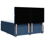 vidaXL Sommier à lattes de lit avec matelas Bleu 180x200 cm Tissu