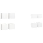 vidaXL Meubles TV muraux 8 Pièces Blanc 30 5x30x30 cm