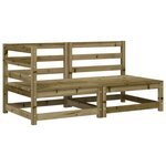 vidaXL Canapé de jardin avec coussins 2 places bois de pin imprégné