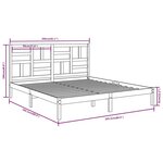 vidaXL Cadre de lit sans matelas bois massif 200x200 cm