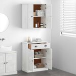 vidaXL Ensemble de mobilier de salle de bain avec tiroir 2 Pièces Marron