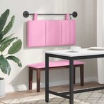 vidaXL Tête de lit suspendue Avec lumière LED Rose Tissu