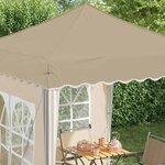 vidaXL Tente de fête pop-up 195 x 195 x 245 cm Crème Tissu Oxford