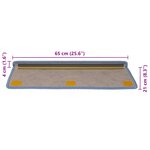 vidaXL Tapis d'escalier autocollants 30 Pièces 65x21x4 cm bleu