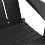 vidaXL Chaise Adirondack pliante Noir 74.5 x 80.5 x 90cm Plastique