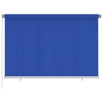 vidaXL Store roulant d'extérieur 220x140 cm Bleu PEHD