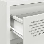 vidaXL Buffet blanc 68x39x58 5 cm acier laminé à froid