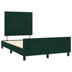 vidaXL Cadre de lit sans matelas vert foncé 120x190 cm velours