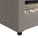 vidaXL Lit de repos taupe 100x200 cm tissu