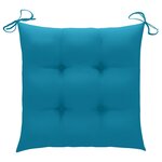 vidaXL Chaises pliables de jardin avec coussins lot de 8 Teck solide