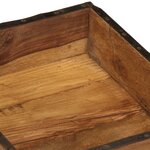 vidaXL Plateau 4 Pièces Marron 29 x 31 x 10 cm Bois Recyclé Solide