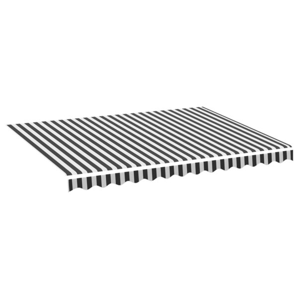 vidaXL Tissu de remplacement pour auvent Anthracite et blanc 3 5x2 5 m