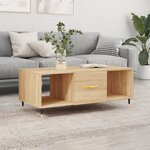 vidaXL Table basse chêne sonoma 102x50x40 cm bois d'ingénierie